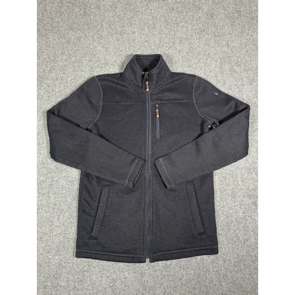Smartwool Hudson Trail Fleece‎ Hoodie Full Zip Jacket Mens Medium Navy